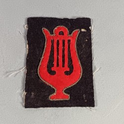 INSIGNE TISSU BREVET DE MUSICIEN FANFARE MILITAIRE SECOND EMPIRE ET TROISIEME REPUBLIQUE DEBUT GUERRE 1914 1918